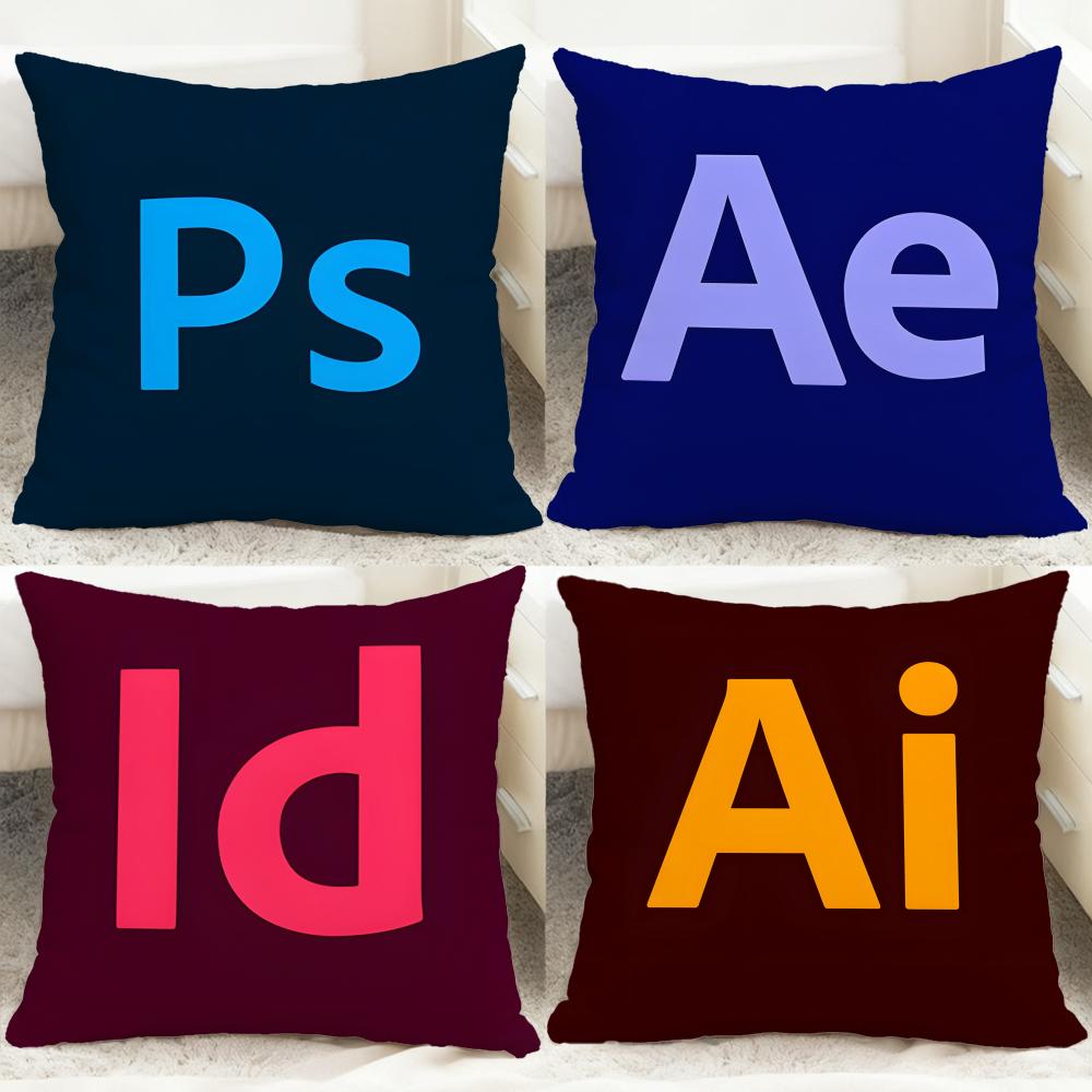 Popular AAadobe Software Iconing Cushion Cover Comfortable Reversible Pillow Cover Ideal for Car Sofa Bedroom Beyond
