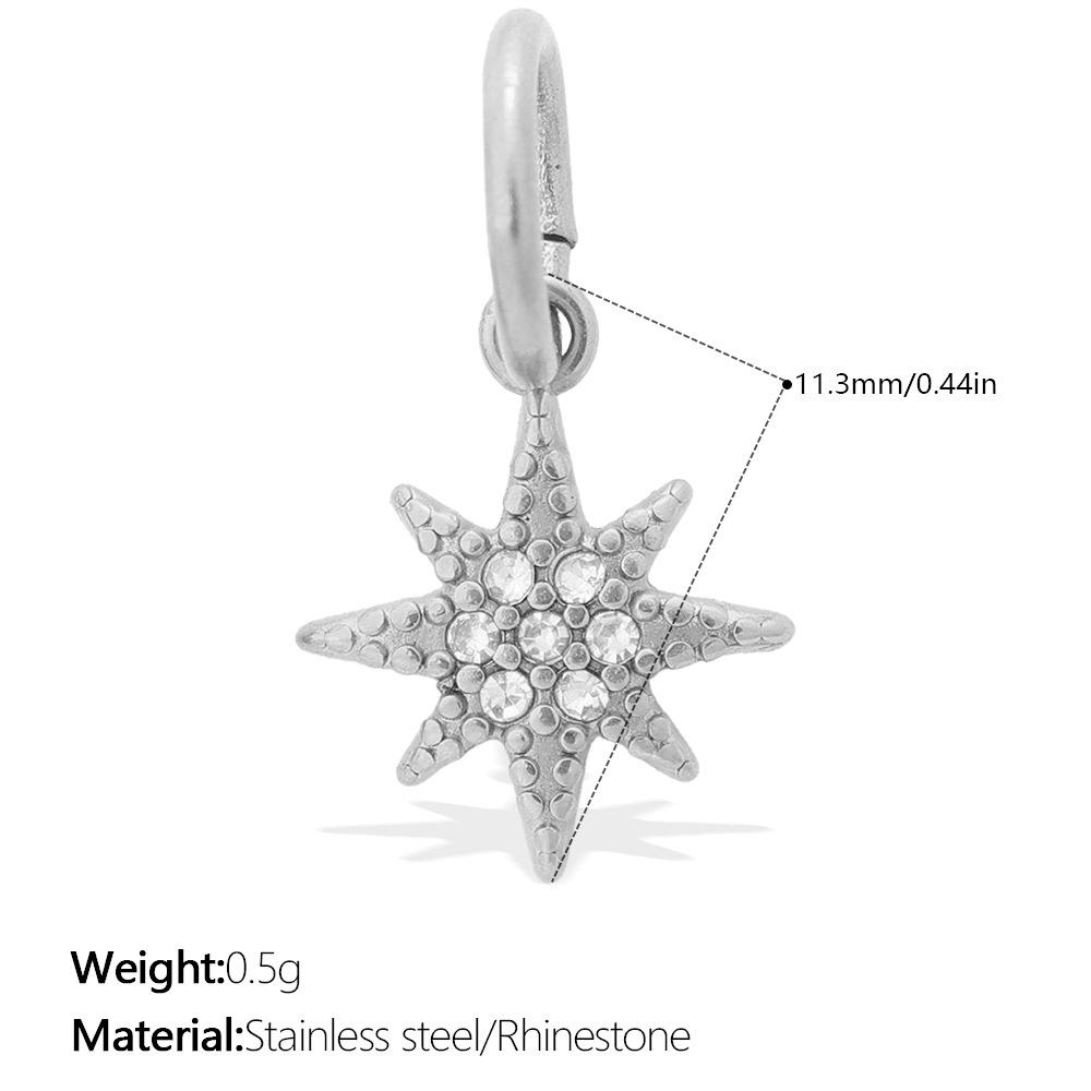 European & American Elegant Star and Moon Stainless Steel Jewelry Set for Women