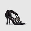 Fashion Luxury Gemstones Rhinestones Narrow Band Women Gladiator Sandals Fashion Ankle Strap Thin High heels Summer Party Shoes Sandals