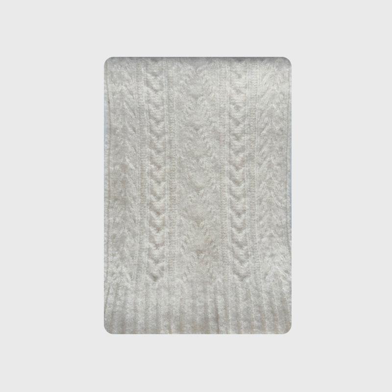 30% wool blended twist knitted scarf for women to increase the warmth of Korean in winter, retro twisted scarf