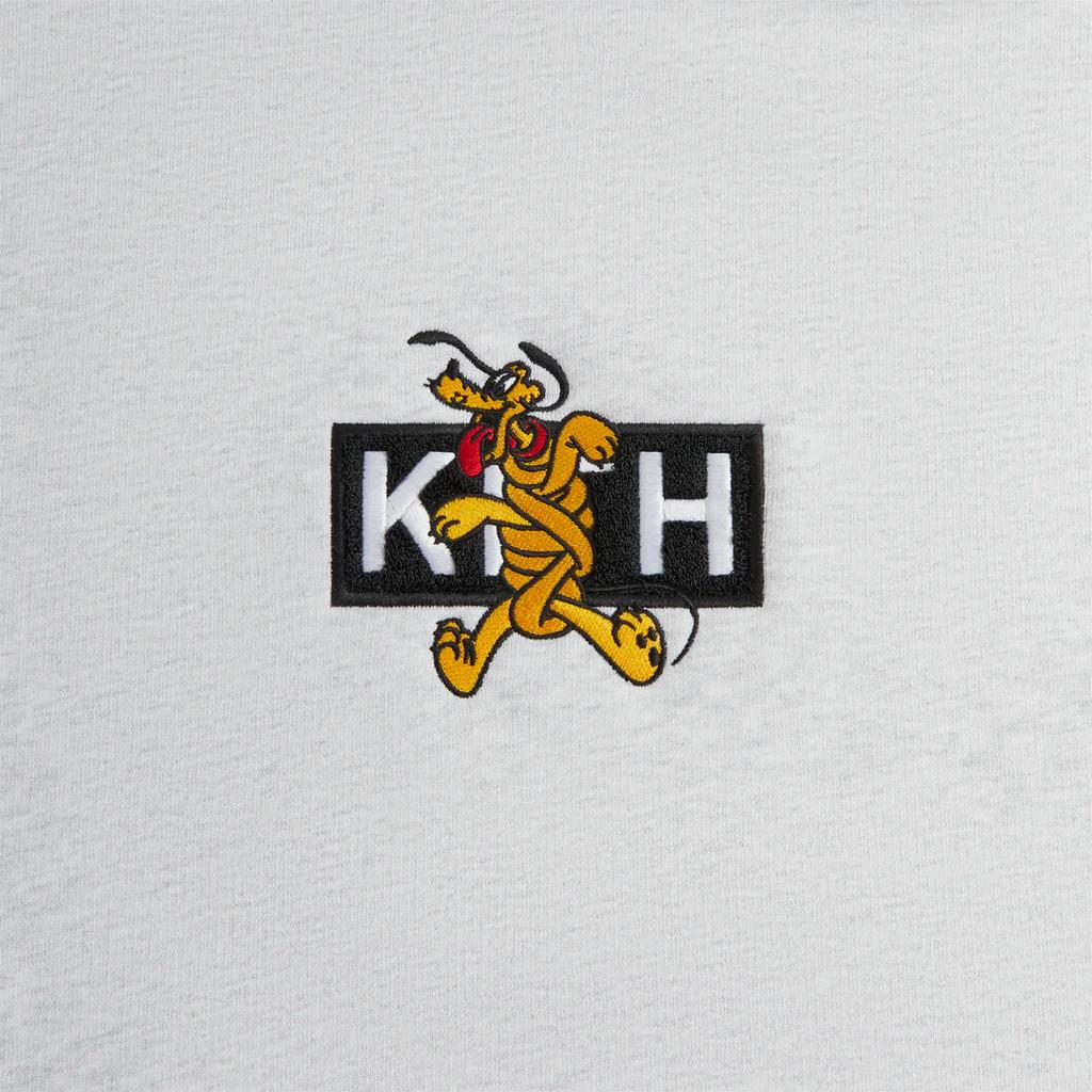 Kith For Mickey & Friends Cyber Monday Pluto Classic Logo Crewneck Light Heather Grey Men Tops KHM031783-002