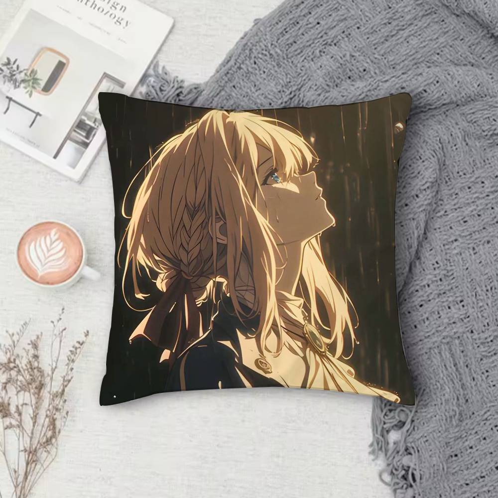 

VViolet Evergarden Doublesided Printed Square Decorative Cushion Cover for Sofa Living Room Home Decor 30x30 cm