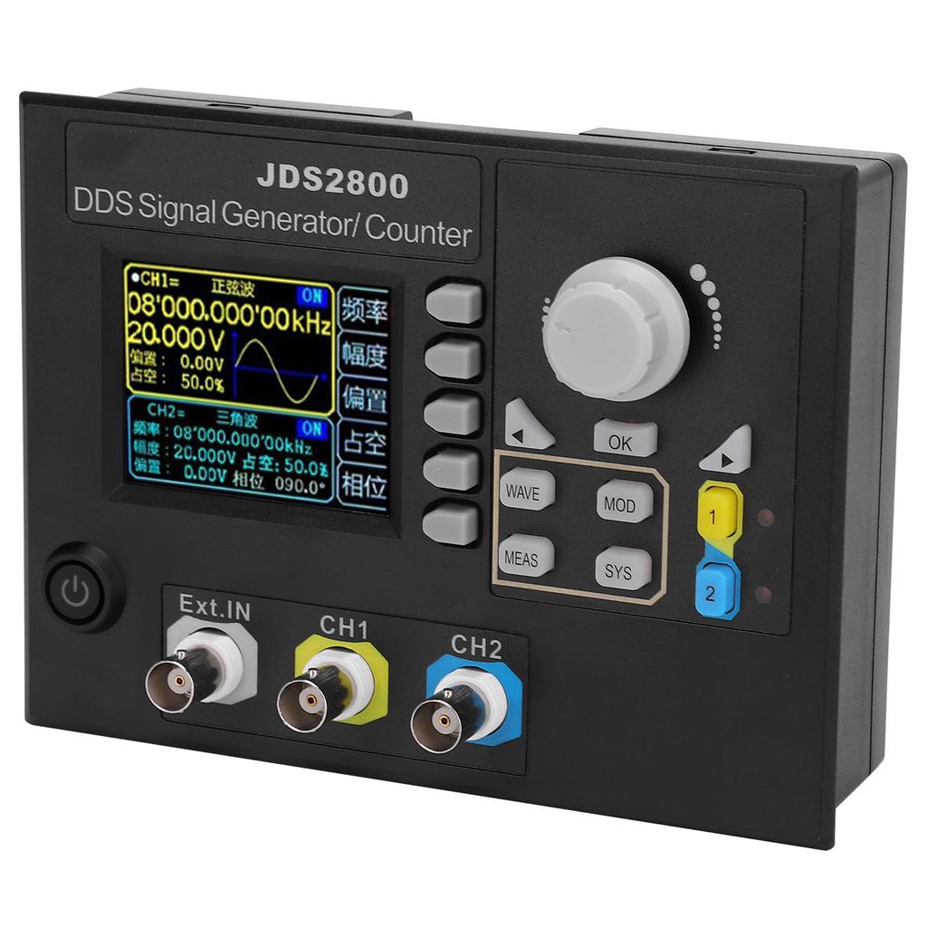 JDS2800 15MHz Function Signal Generator 2.4in LCD DDS Dual Channel Signal Source
