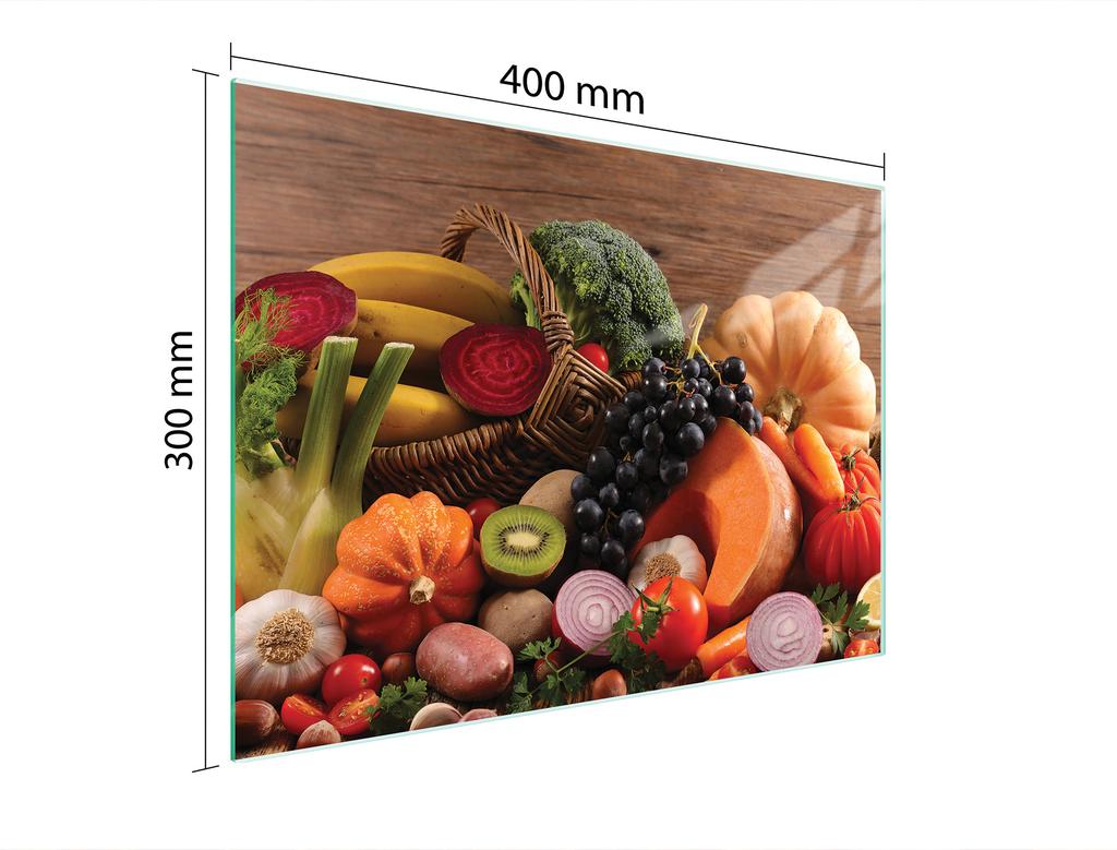SZKLANA DESKA DO KROJENIA 40x30 JEDZENIE