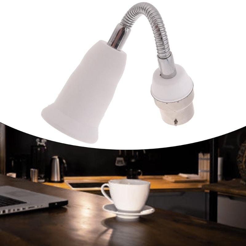 B22 to E27 Light Socket Extender Adapter Adjustable E27 to B22 Flexible Gooseneck LED Lamp Extension Socket Converter