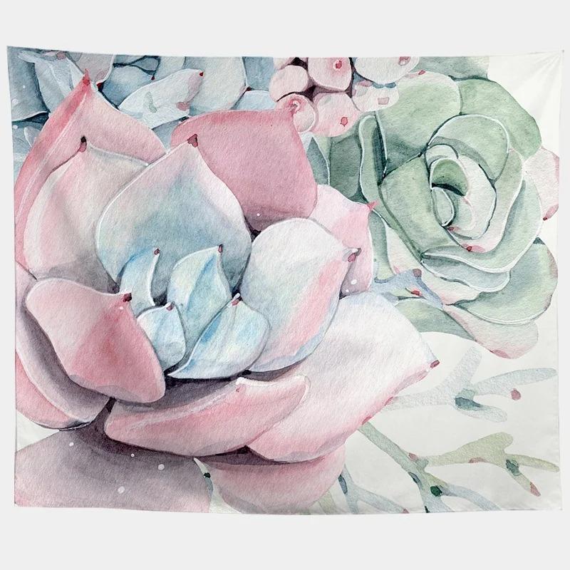 Succulent Potted Plant Decorative Tapestry Home Wall Living Room Office Decorative Tapestry