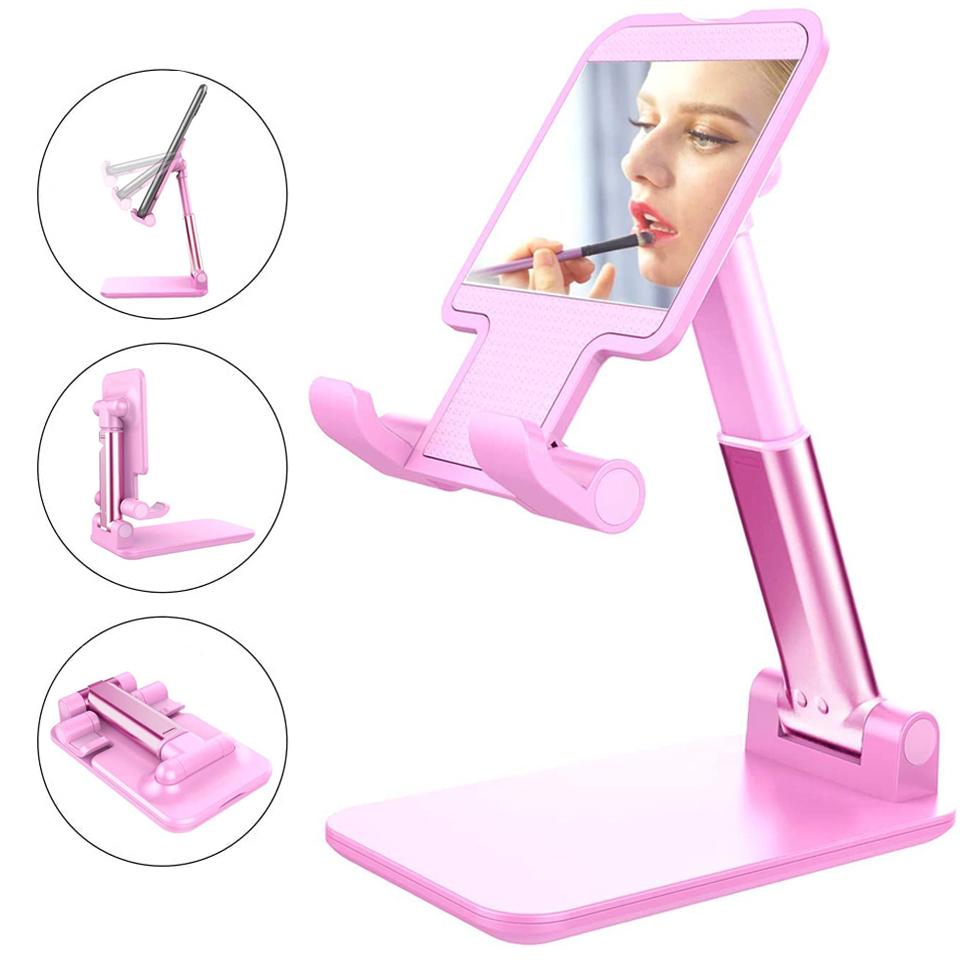 2022 Metal Desktop Tablet Holder Table Cell Foldable Extend Support Desk Mobile Phone Holder Stand For iPhone iPad Adjustable