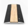Midori Aluminum Wood 42270006 of & Ruler, 15cm, Black, (Pack 2)