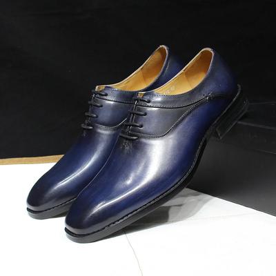 Fashion Classic Men's Oxfords Genuine Leather Handmade Lace Up Plain Toe Oxford Dress Shoes for Men Office Wedding Party Formal Footwear
