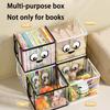 Clear PVC Book Storage Box Large Opening Design Double Handles Pliable Organiser for Home Office Classroom