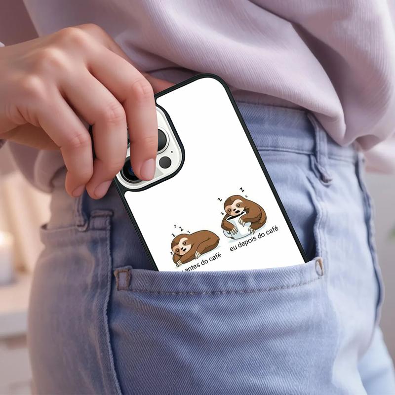 Cute Sloth Animals Phone Case For iPhone 17 Air 15 16e 14 13 Pro Max Coque 12 11 Pro Max PLUS cover