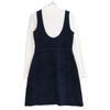 LEMONPLET Navy Knit Uerable Dress Dressing Velvet One-Piece dress S Navy / WhiteUsed
