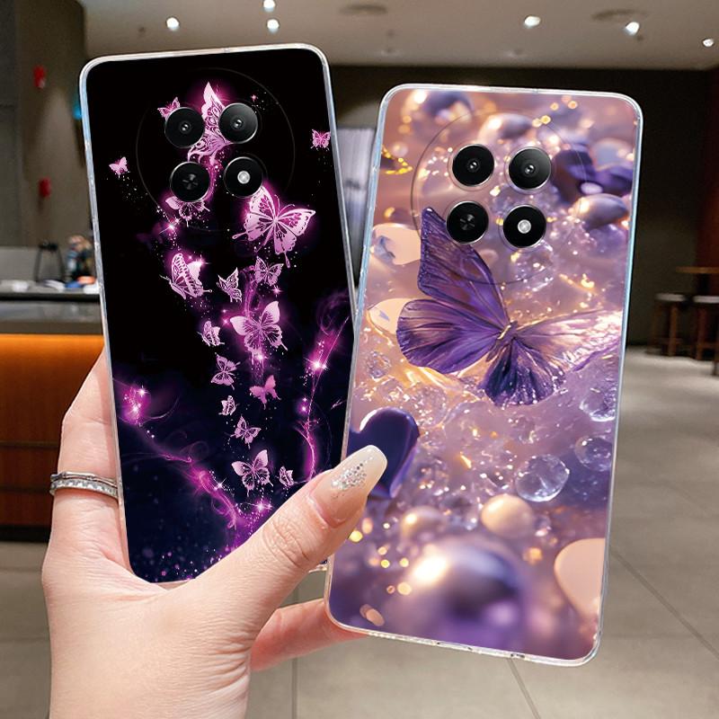 Phone Case For Realme 12 5G 12X 5G 13 5G C65 Protective Cases Realme Narzo N65 70X Capa Flower Butterfly Soft Silicone TPU Cover