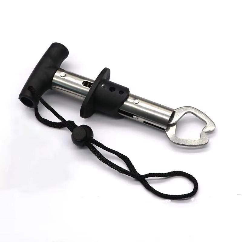 Portable Fishing Gripper Stainless Steel Fish Lip Grip Handle Catch Carp Fishing Lip Grip Fishing Tool Fishing