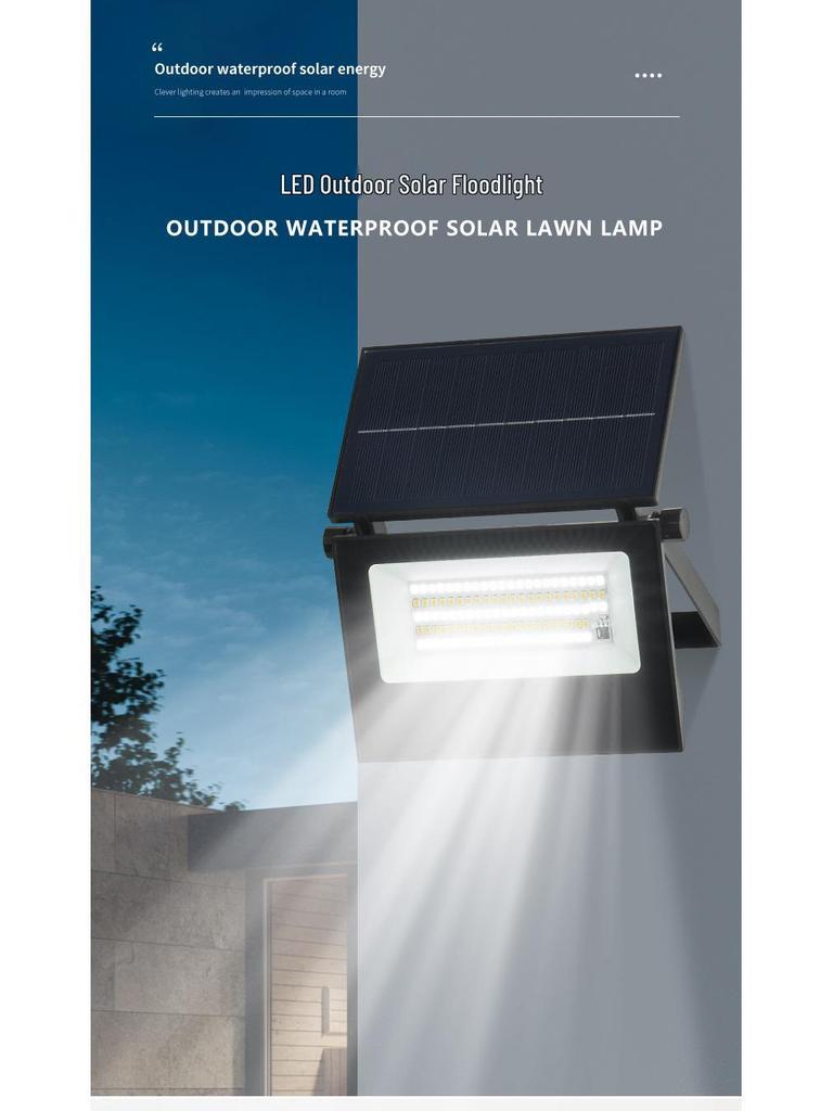 Foldable Solar LED Floodlight with Motion Sensor - Ultra-Bright Outdoor Courtyard Wall Light