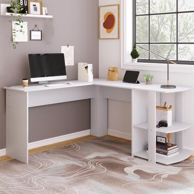 Bookcase with Casters, Mobile Sideboard with Pull-Out Side Drawer, Large Casters, Edge Protection, Reversible Left/Right Configuration - Storage