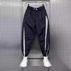Men's Stylish Ice Silk Quick-Dry Harem Pants - Spliced, Fashionable, Versatile, and Trendy for Spring and Summer.
