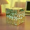 Cloud Tulip Flower Sea Night Light Mirror Table Lamps Bedroom Ornaments Decoration Bedside Gift 3D LED DIY Kid Friendly Entertaining Fun Play Safe