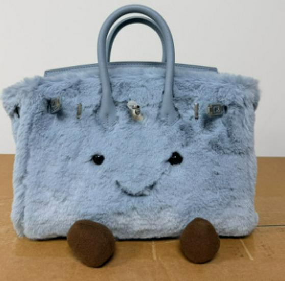 Jllycat Cute Fluffy Platinum Doll Crossbody Elf Handbag