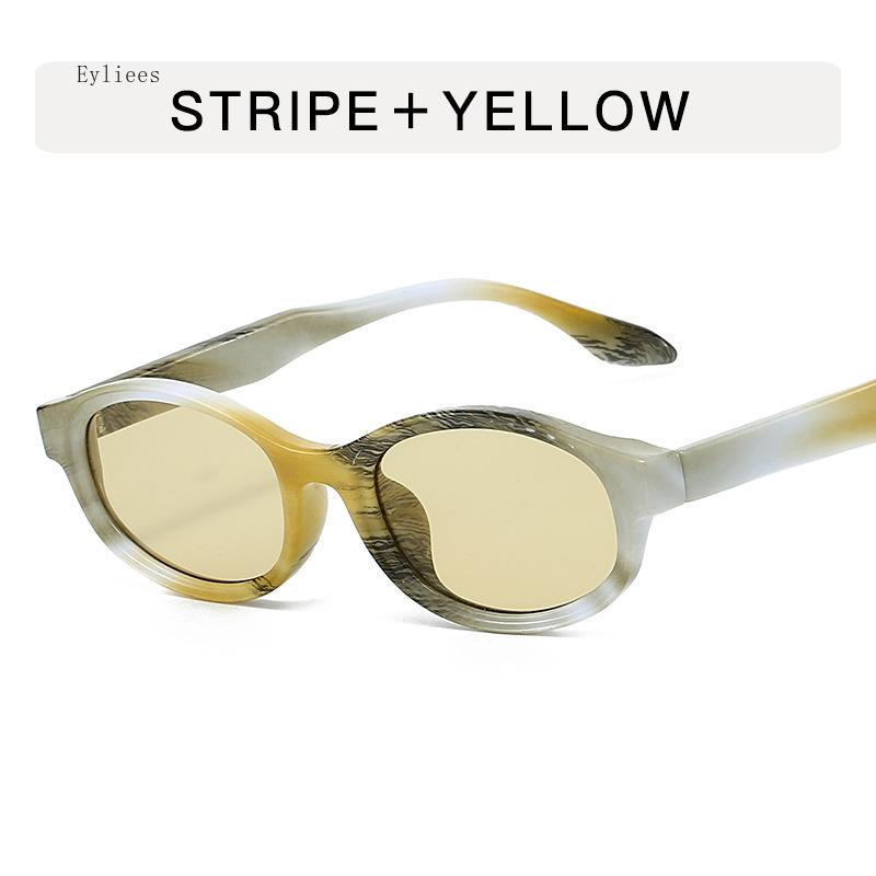 

Oval Sunglasses Women Punk Double Color Shades UV400 Retro Men Trending Sun Glasses Clear Lens Frame