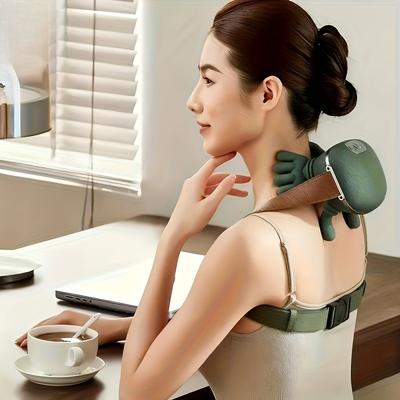 Japanischer Akupressur-Knet-Elektrischer Massager - ein Tragbarer Tiefengewebsmassager Geeignet für Rücken, Nacken, Schultern und Unterbauch.
