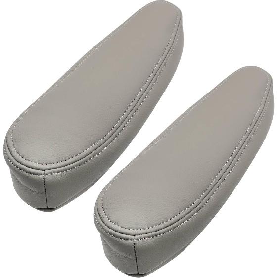 SecosAutoparts Armrest Cover Replacement Leather Seat Cover Gray Compatible with Chevy Silverado 1500 2500 3500 Tahoe Sierra Suburban Avalanche 1999