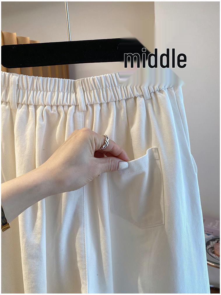 Women's Yellow Wide-Leg Cargo Pants - Summer 2026 Loose Slimming Straight-Leg Balloon Style