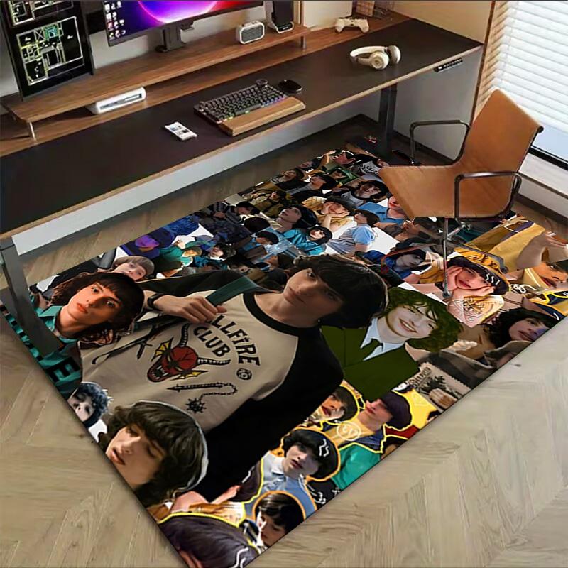 1pc Stranger Things Upside Down Adventure Carpet for Playroom Bedroom Living Room Sofa Home Decor,kids Game Area Rug Non-slip Floor Mat Y72982