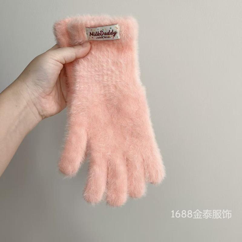 

Осень и зима новый цвет мягкие ворсистые перчатки зимние простые девичьи перчатки с длинным запястьем теплые перчатки без пальцев женские average size