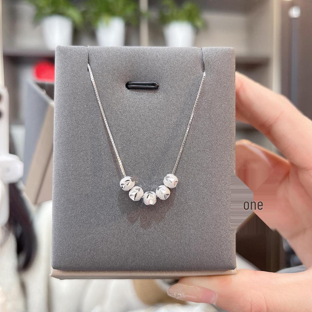 Shining Five Blessings Sterling Silver Choker Necklace - Versatile High-End Women's Clavicle Chain