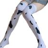Sexy Cow Pattern Over-the-Knee Stockings - Milky White with Spots