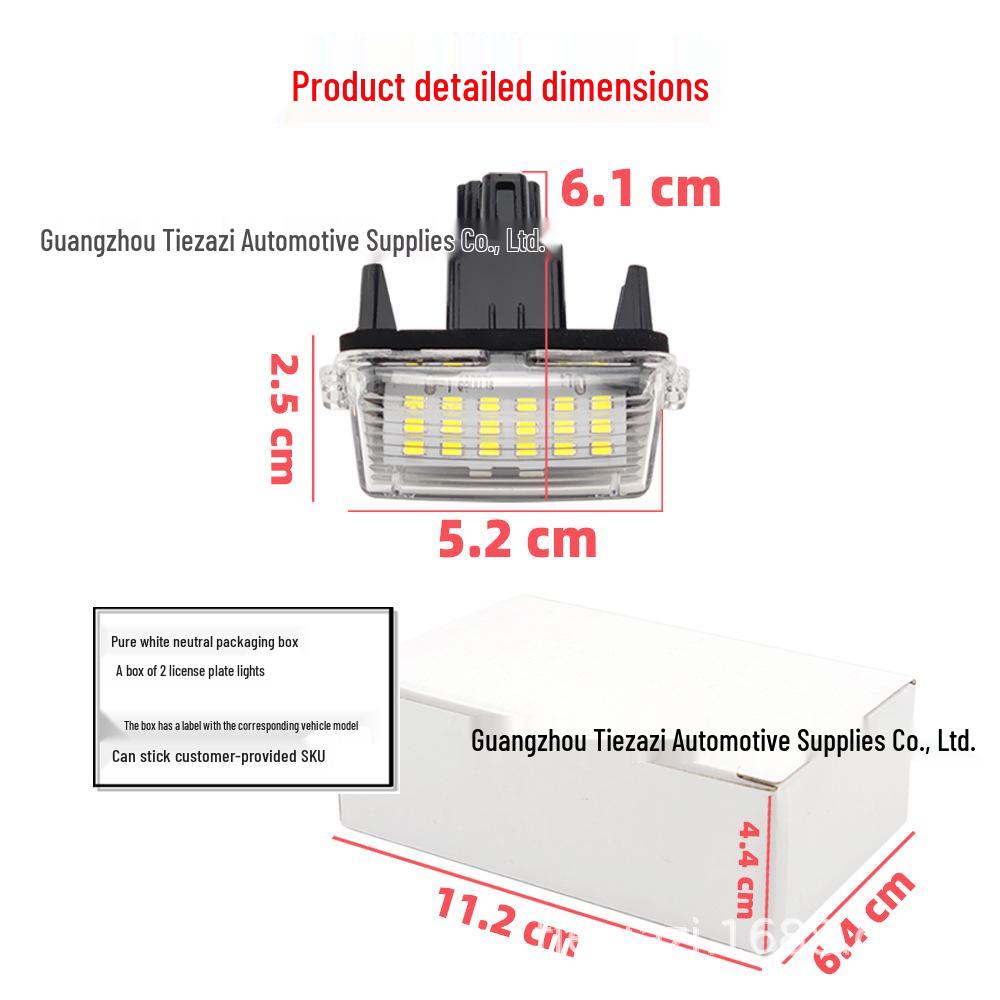 LED License Plate Light for Toyota Camry/Yaris/EZ/Vios/Corolla/Levin