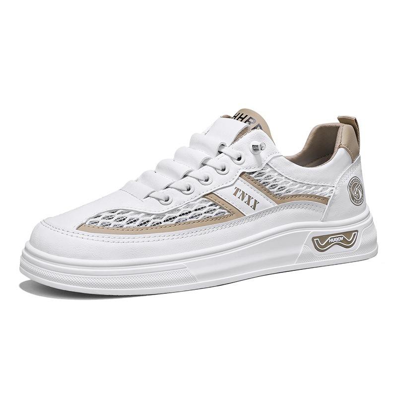 

Mesh breathable men s shoes summer hollowed-out sports and leisure board shoes men s new one-pedal running white shoes trendy shoes 39