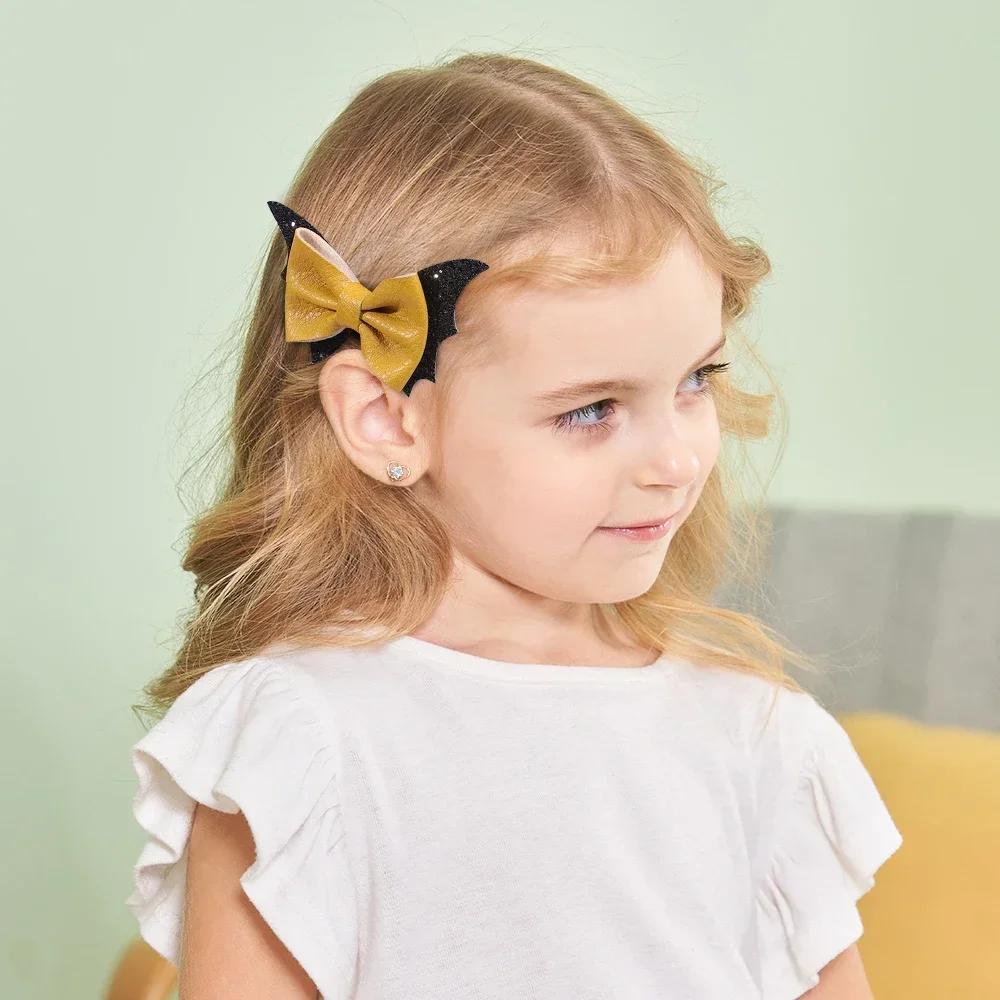 2ks Halloweenské sponky do vlasů Netopýří křídlo Mašle Sponky do vlasů Dívčí ofinové sponky Tematická párty Vystoupení Pokrývka hlavy Sponky Cosplay Pokrývka hlavy