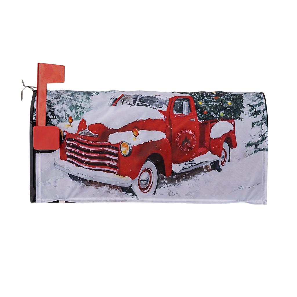 Christmas And Winter Mailbox Cover Decoration Is Suitable For Families, Outdoor Courtyards, And Gardens