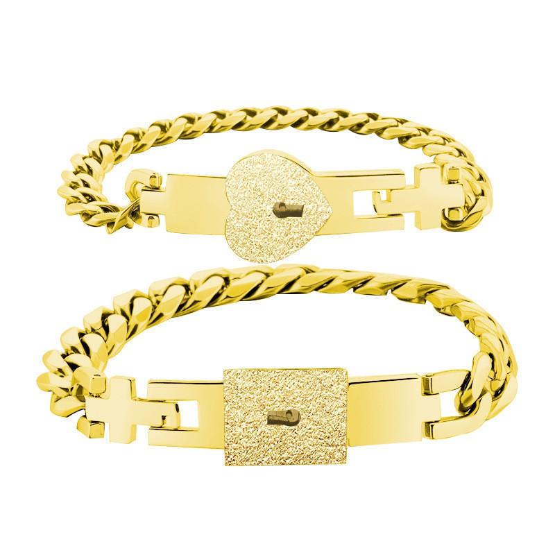 Edelstahl Partnerarmband Set Mit Herzschloss Design Titan Verstellbares Armband Romantisches Geschenk