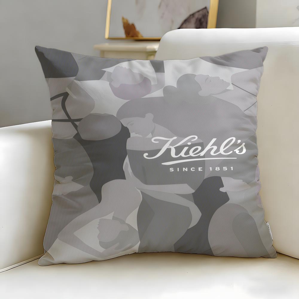 classic skincare brand Kiehl's Cushion Cover Soft & Easy-Wash Pillow Case – Versatile for Couch, Bed, Travel and Office