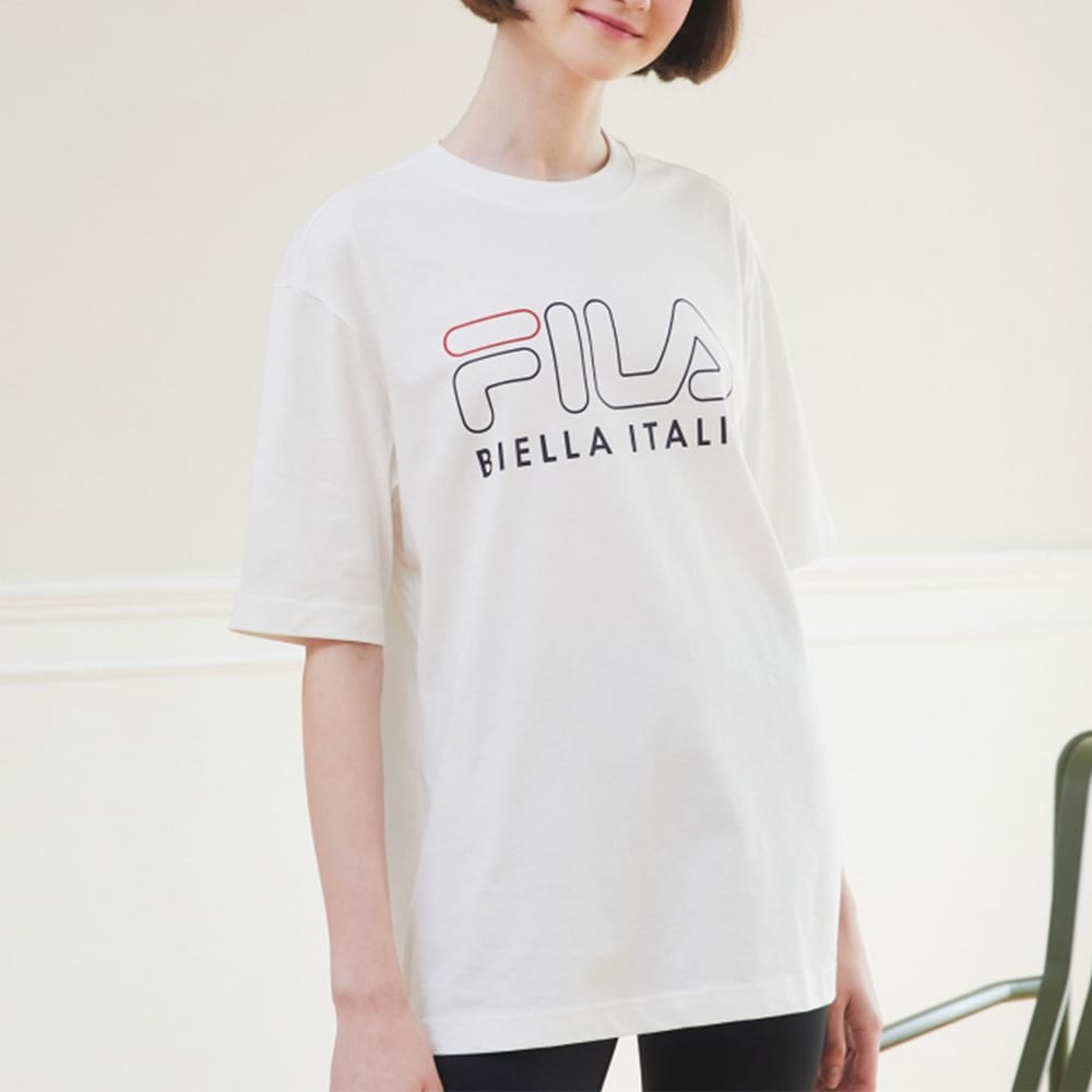 Fila Set In Sleeve T Shirt Unisex White FS2RSD2101X-OWH