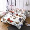 Butterfly Bedding Set 3D Flower Duvet Cover Quilt Cover with Zipper Queen Double Microfiber Comforter Set Kid Girl ChristmasGift