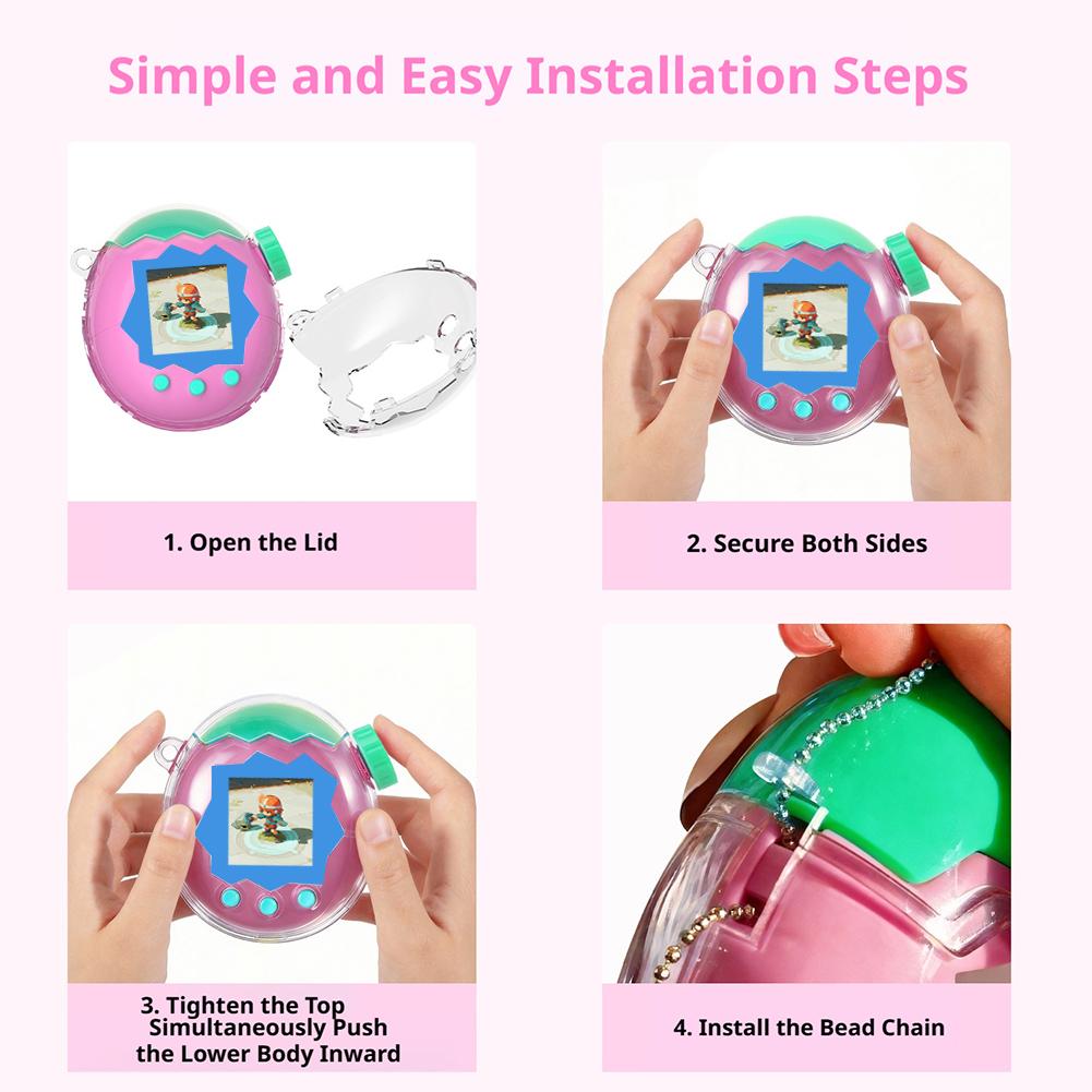 For Tamagotchi Paradise Clear PC Protective Case Transparent Shockproof Full Cover Shell Gaming Accessories