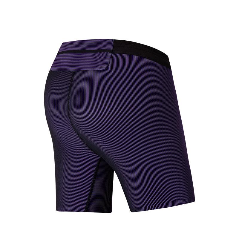 Anta Professional Running Tight Five-Point Sports Shorts Women shorts Basic-Black Palace-Purple 162445304-2