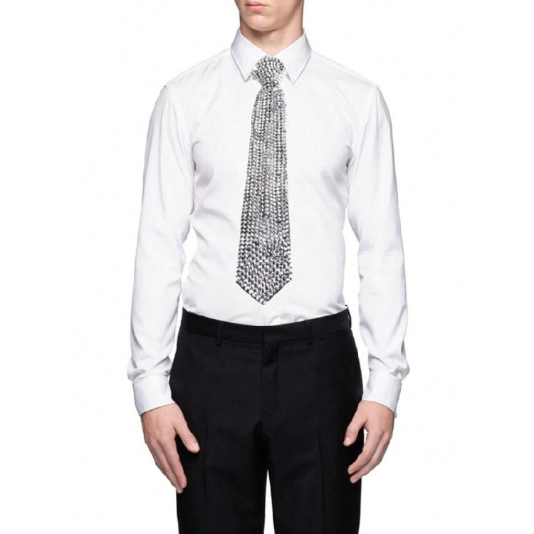 Glänzende Kristall-Krawatte für Party, frei zu knoten, Halsketten-Krawatte, verstellbare Krawatte, formelle Event-Krawatte für Nachtclub, Musikfestival