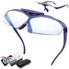 GOKEI Magnifying Glasses, Flip-Up Magnifying Glasses, 1.6x Magnification, Blue Light Blocking, 7-Piece Set, Purple