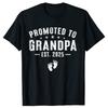 Funny Promoted To Grandpa 2025 Soon To Be Grandfather New Grandpa T-shirts Men Casual Tshirt 100% Cotton Loose Oversized T Shirt