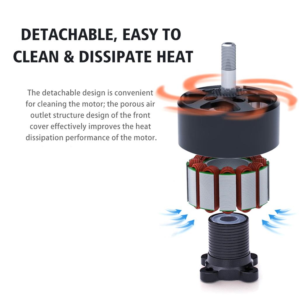 Brushless Outrunner Motor 14 Pole with 6.0mm M6 Shaft, 14AWG Silicone Wire 670mm for Remote Control 