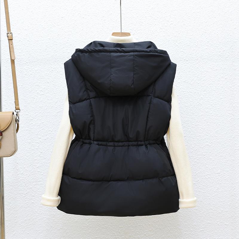 

Warm in winter and early spring wear with sweater, white vest, fashionable and simple style, a variety of optional black vest M recommends within 57.5 kg чёрный