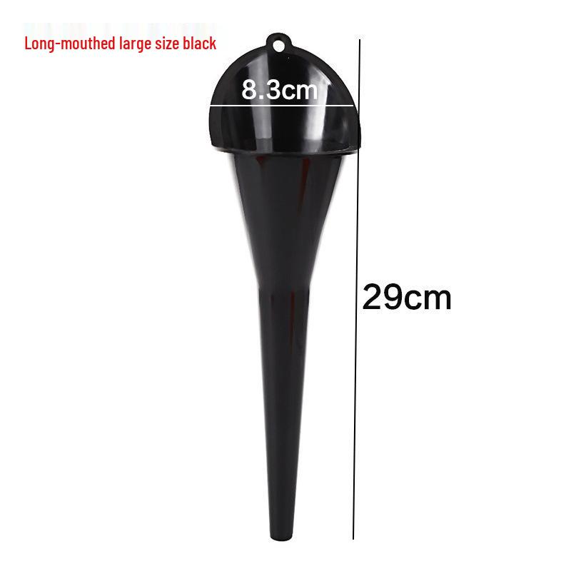 Long Spout Plastic Funnel - Extended Angled Design for Hands-Free Refueling and Food-Grade Filling for Motorcycle and Car.