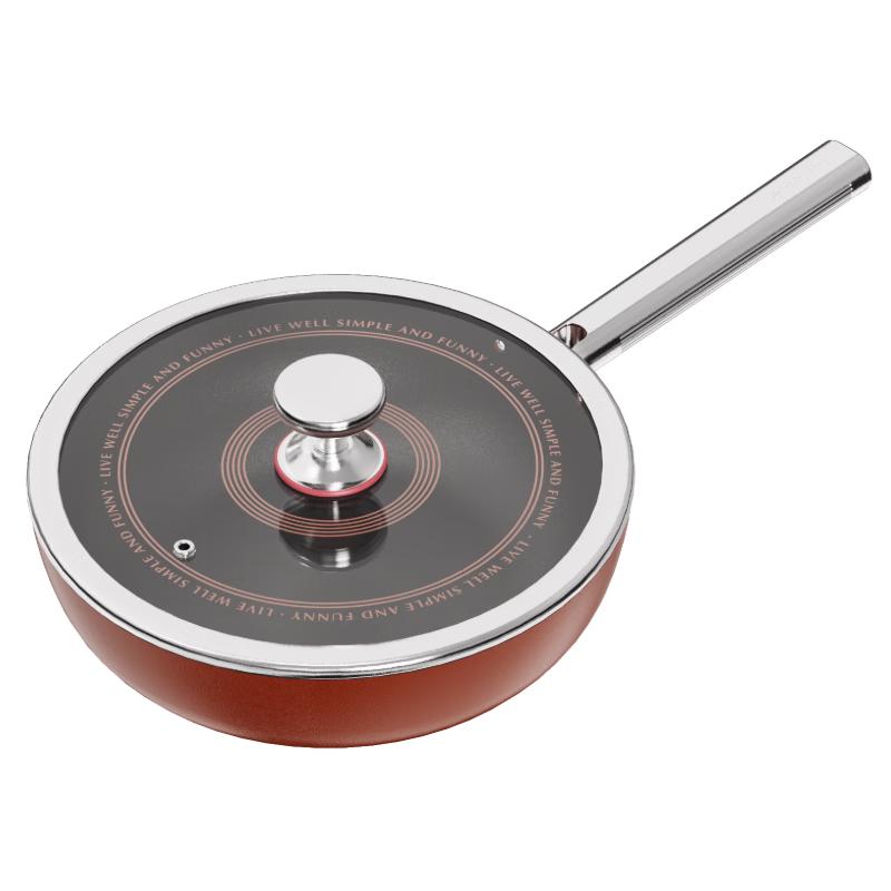 Lanmi 28cm Cast Iron Titanium Non-stick Frying Pan