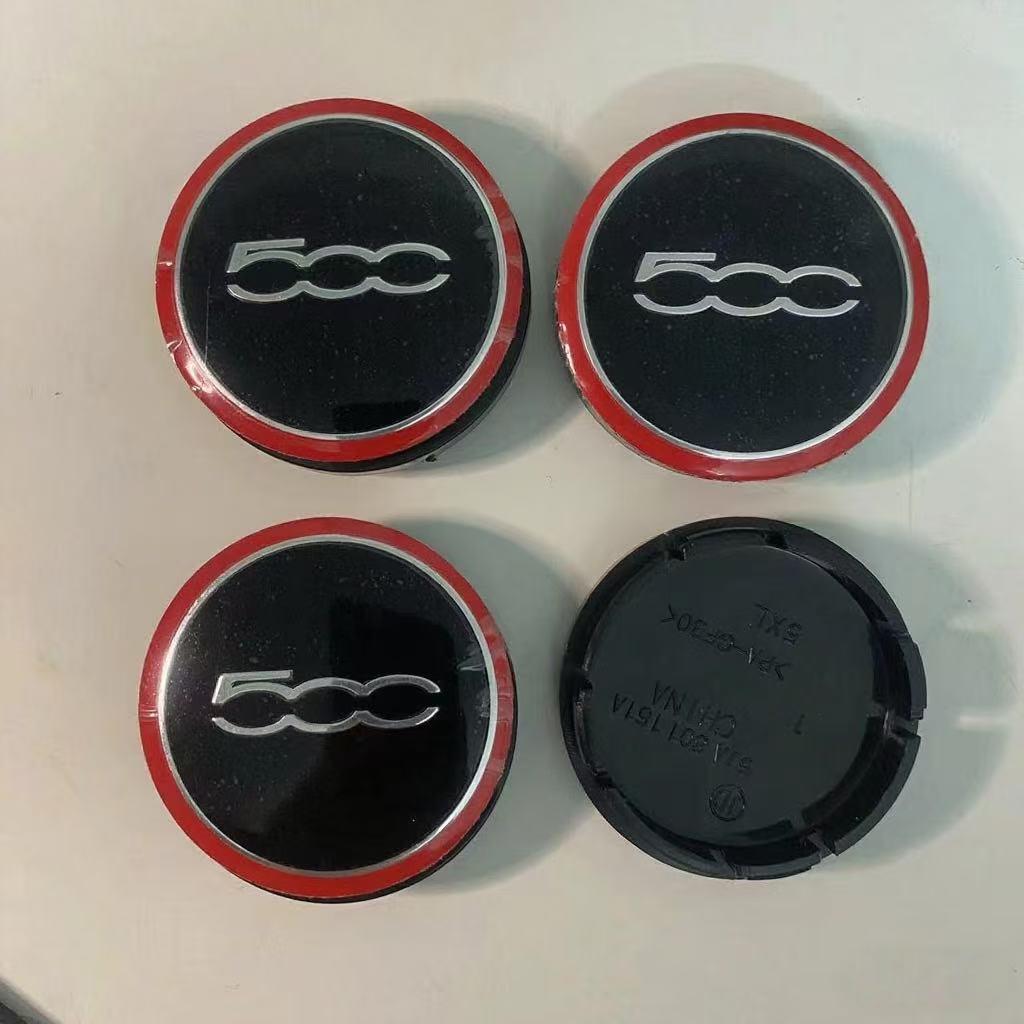 4 ks 56mm Krytka náboje kola auta Samolepka s emblémem Příslušenství Pro Fiat Abarth 500 Tipo FR Panda Argo Freemont Viaggio Bravo Punto Doblo