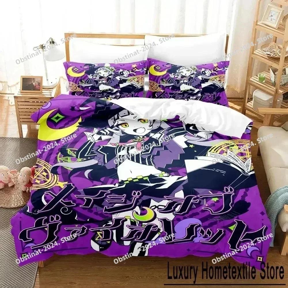 Murasaki Shion Bedding Set Printed Single Comforter Duvet Cover Pillow Case 3 Pieces Sets Kids Adult Size Anime Kawaii Girl Bed